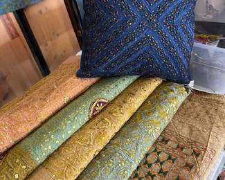 Beautiful India fabric samples-discounted. Pillow project?