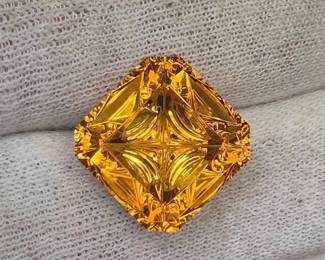 11.45 Carat Fantasy Cut Natural Citrine