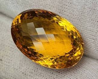 36.00 Carat Honey Gold Citrine Fantasy Cut