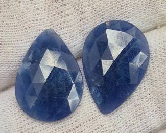 23.28 Carat Total Weight Natural Sapphire Slice Pair