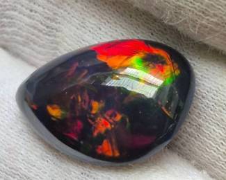 11.77 Carat Natural Black Welo Opal