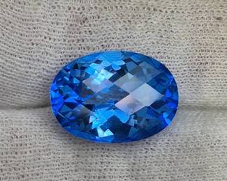 15.34 Carat Johnny Wang Glacier Blue™ Topaz