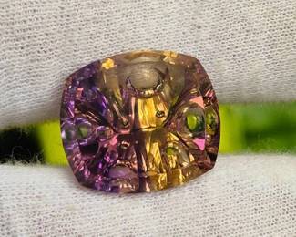 20.20 Carat Fantasy Cut Natural Ametrine by Award-Winning Gem Cutter Thomas Trozzo