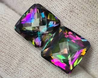 19.52 Carat Mystic Topaz Pair