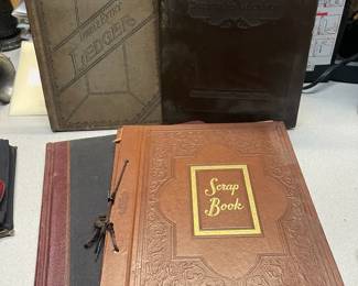 Vintage Ledgers And Scrap Books