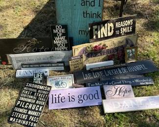 Collection of Motivational and Decorative Wood Signs