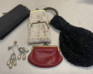 Coin Purses And Costume Earrings