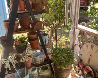 Garden Art Ladder Display Planters  Succulents