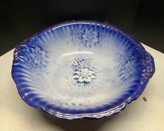 Large Blue Ceramic Bowl
