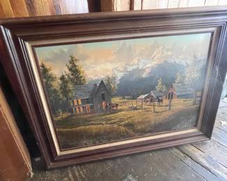 38x28 Farm Life Canvas Art Piece