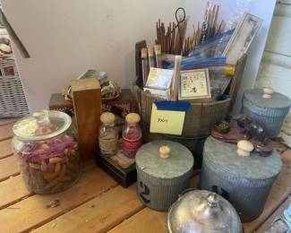 Mystery Lot Of Incense Canisters And Holders