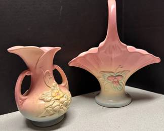 Hull Pottery Basket  Vase