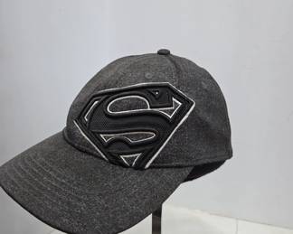 Gray Superman Logo Baseball Cap
