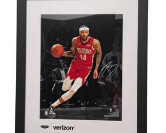 Signed Brandon Ingram Photo, Framed