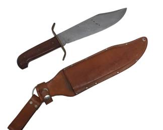 Hunting Knife With Leather Sheath