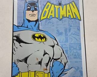 Metal Batman Sign with Retro Design