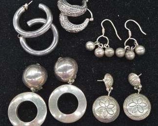 Sterling Silver Assorted Earrings