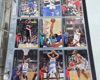 Binder of NBA Basketball Trading Cards