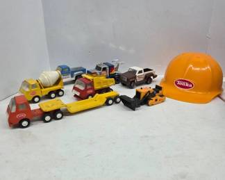 Tonka Toy Vehicles and Helmet
