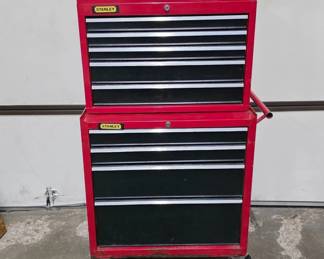 Stanley Red Rolling Tool Chest With Storage