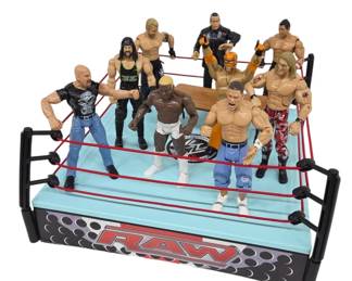 WWE Wrestling Ring With Action Figures