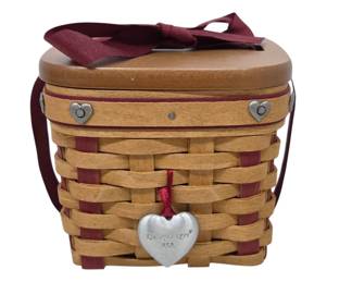 Longaberger Handwoven Basket With Lid