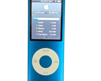 Blue iPod Nano 8GB With Cord