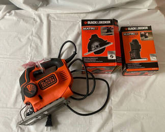Lot 77: Black & Decker Matrix Jigsaw & Trim Saw Attachments