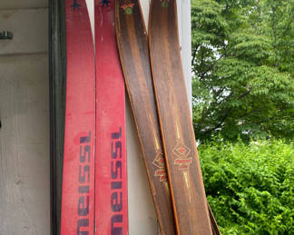 Lot 70: Vintage Cross Country Skis w/ Poles 