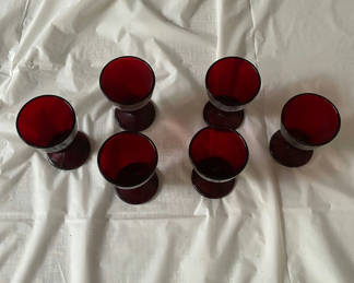 Lot 10: Anchor Hocking Royal Ruby Red Glasses