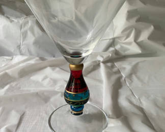 Lot 11: Multicolored Stemmed Glasses