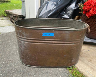 Lot 74: Antique Copper Boiler Tub 