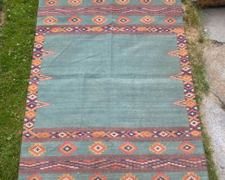 Lot 107: Handwoven Cotton Kilim Rug