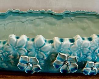 Pier 1 Aqua Floral Centerpiece