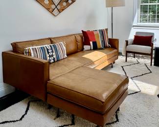 West Elm Axel Leather Sectional
