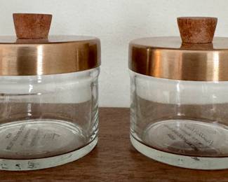 (2) Magnolia Home Glass Storage Containers