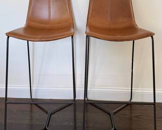 (4) West Elm Slope Counter Stools