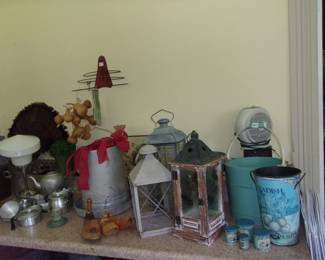 Chicken Feeder, Well Bucket, Lanterns, etc