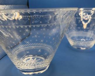 Tiffany commission glass bowls. 