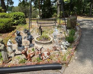Lots of concrete vintage outdoor item