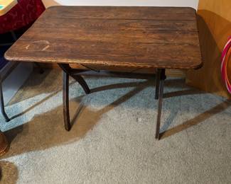 Antique/Primitive Oak Coaching Table. Super cool item. We thinks it dates from the early to mid-19th century