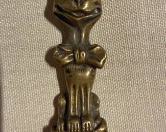 Brass Cheshire Cat letter opener