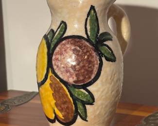 Mid-century art pottery from the Toledo province of Spain. It is highly valued by collectors for its incredible blend of historic Mediterranean techniques and bold, expressive post-war aesthetics. One of a kind stuff just like the Desert Sands pottery. 