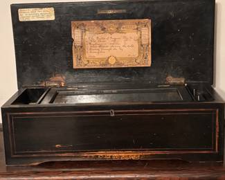 Antique Swiss cylinder music box