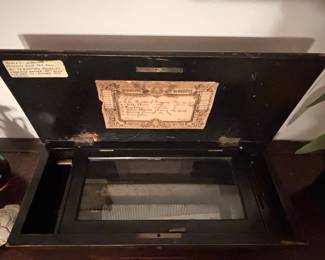 Antique Swiss cylinder music box