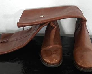 Tory Burch Brown Leather Boots  Size 7  Authenticated