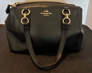 Classic Black Coach Purse  Authenticated