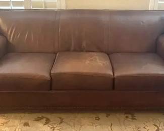 Brown Leather Sofa