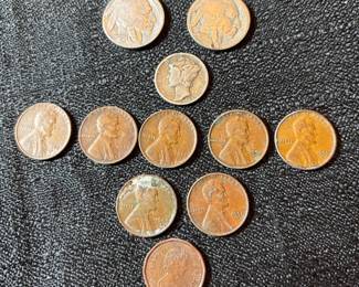 Mercury Dime, Buffalo Nickel Heads, Wheat Pennies