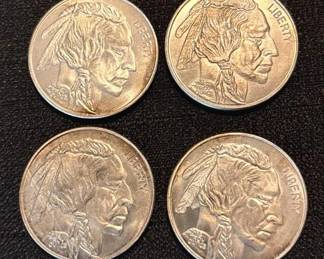 4 1oz Buffalo Silver Rounds